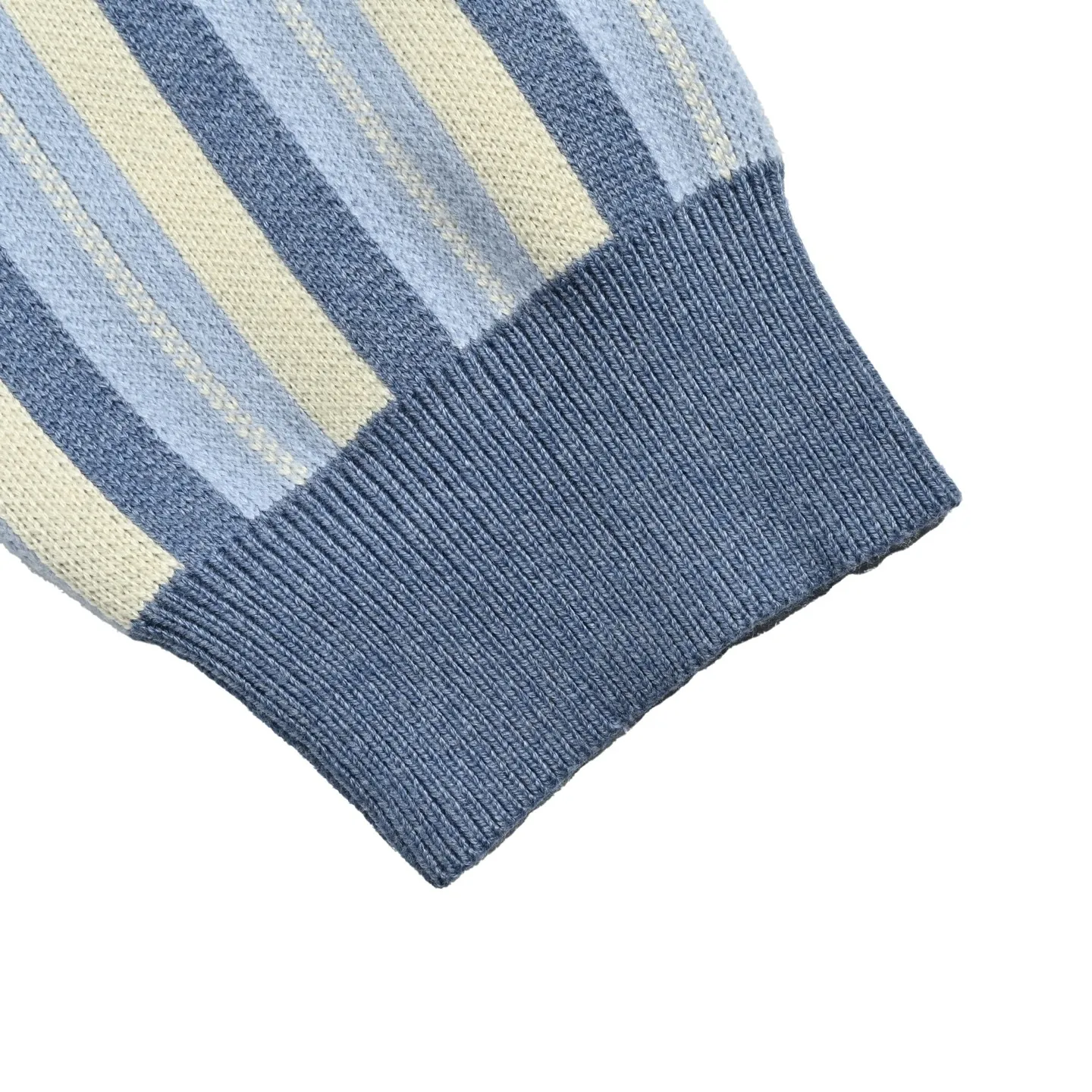 Louis Vuitton/Louis Vuitton glacier blue and white striped knitted cardigan
